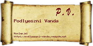 Podlyeszni Vanda névjegykártya